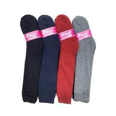 CALCETINES DE MUJER CAÑA LARGA DISEÑO PELUSA | 12 UNID