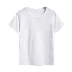 CAMISETA DE NIÑO JUVENIL COLOR BLANCO MANGA CORTA