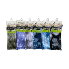 CALCETINES HOMBRE MEDIA CAÑA DISEÑO TIE DYE |12 UNID