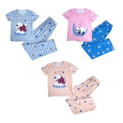CONJUNTO PIJAMA LOLA MANGA CORTA Y PANTLON LARGO | 12 UNID