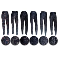 PANTALON DE MUJER DIBUJO SURTIDO NEGRO/AZUL CON CHIPORRO | 12 UNID