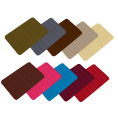 LIMPIAPIES CON DISEÑO PLUSH COLOR LISO LINEAS  40X60CM  |12 UNID