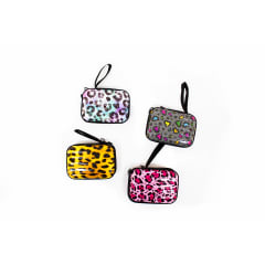 CHAUCHERA CON CIERRE  LEOPARDO 10.7X3.8CM | 12 UNID