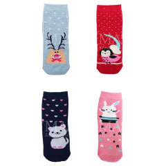 CALCETINES INVISIBLE PARA NIÑA CON DISEÑO TALLA 4| 12 UNID