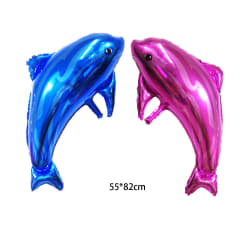 GLOBO DISEÑO DELFIN COLOR LISO 55X82CM | 24 UNID