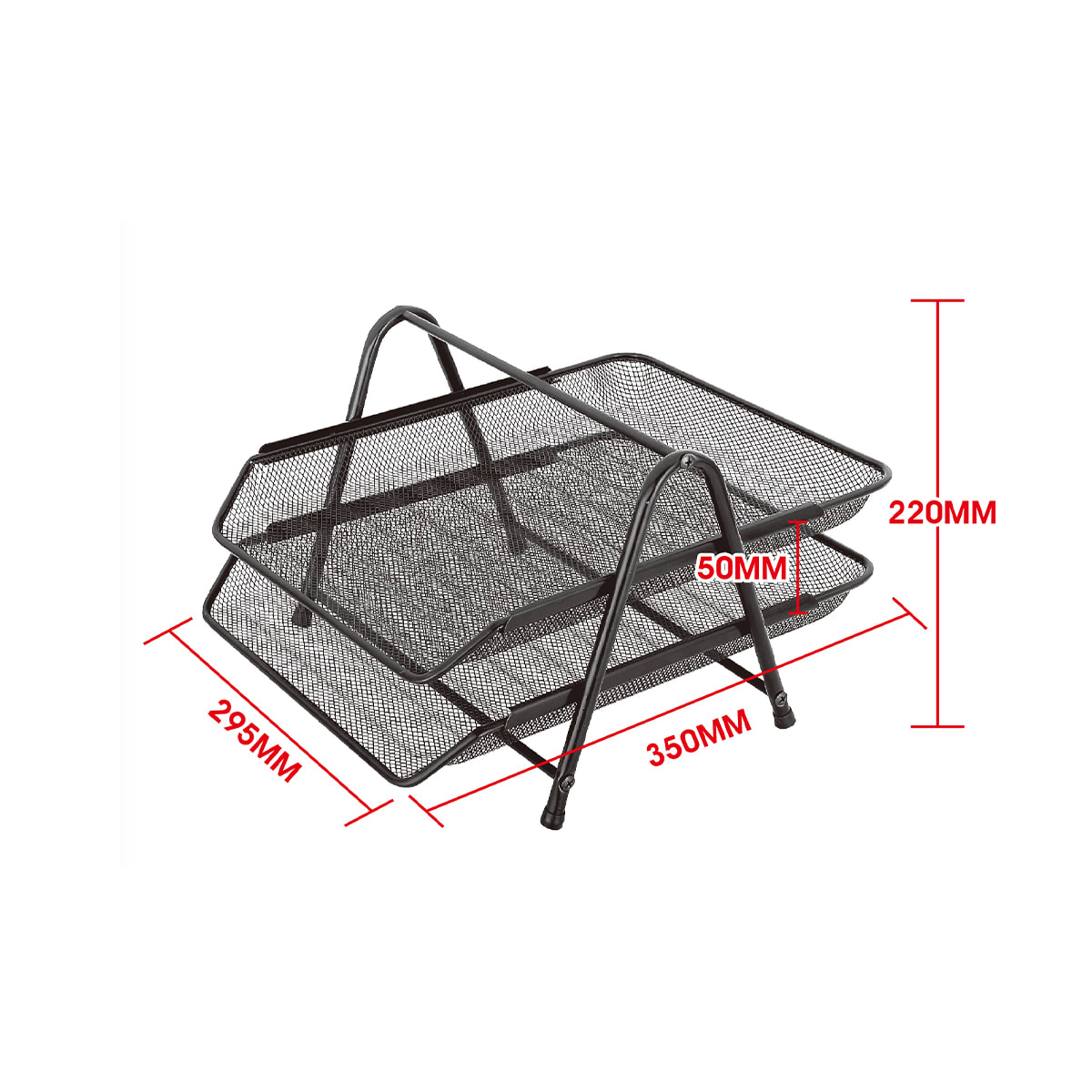BANDEJA ORGANIZADOR DE OFICINA 2 NIVELES NEGRO1