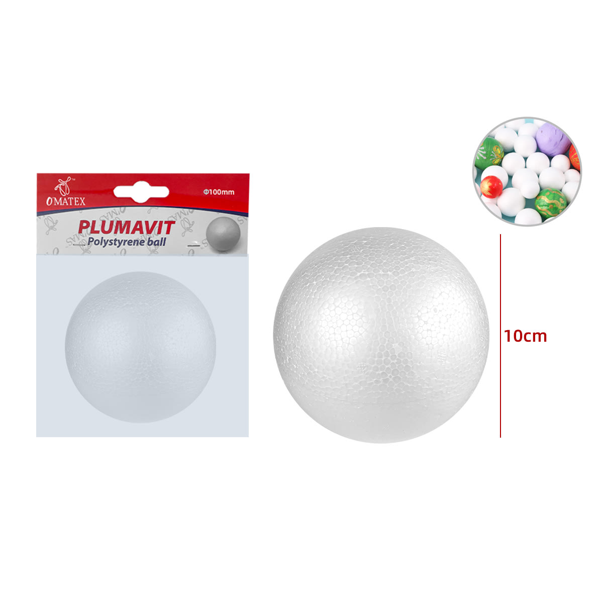 PELOTA PLUMAVIT BLANCA 10CM 1PCS_OLD2
