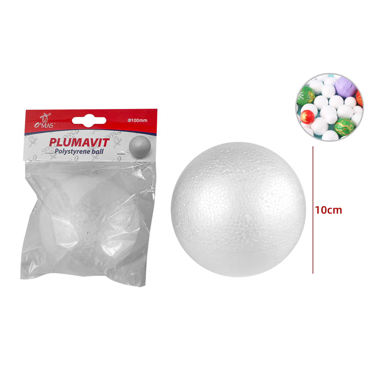 PELOTA PLUMAVIT BLANCA 10CM 1PCS_OLD 0