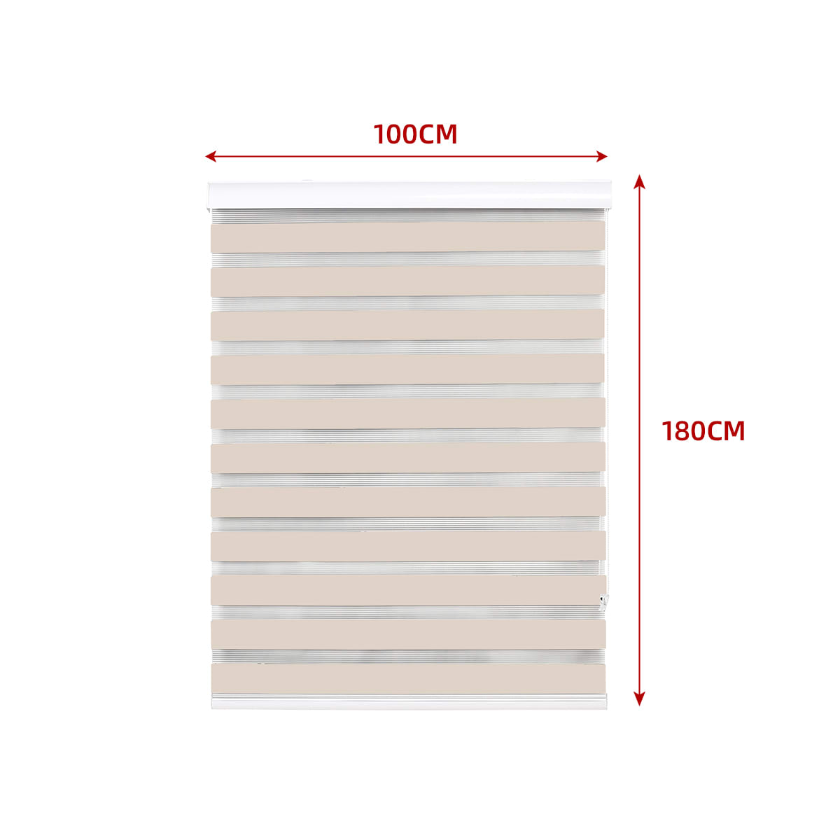 CORTINA ROLLER DUO BLACK-OUT BEIGE 100X180CM | 6 UNID 0