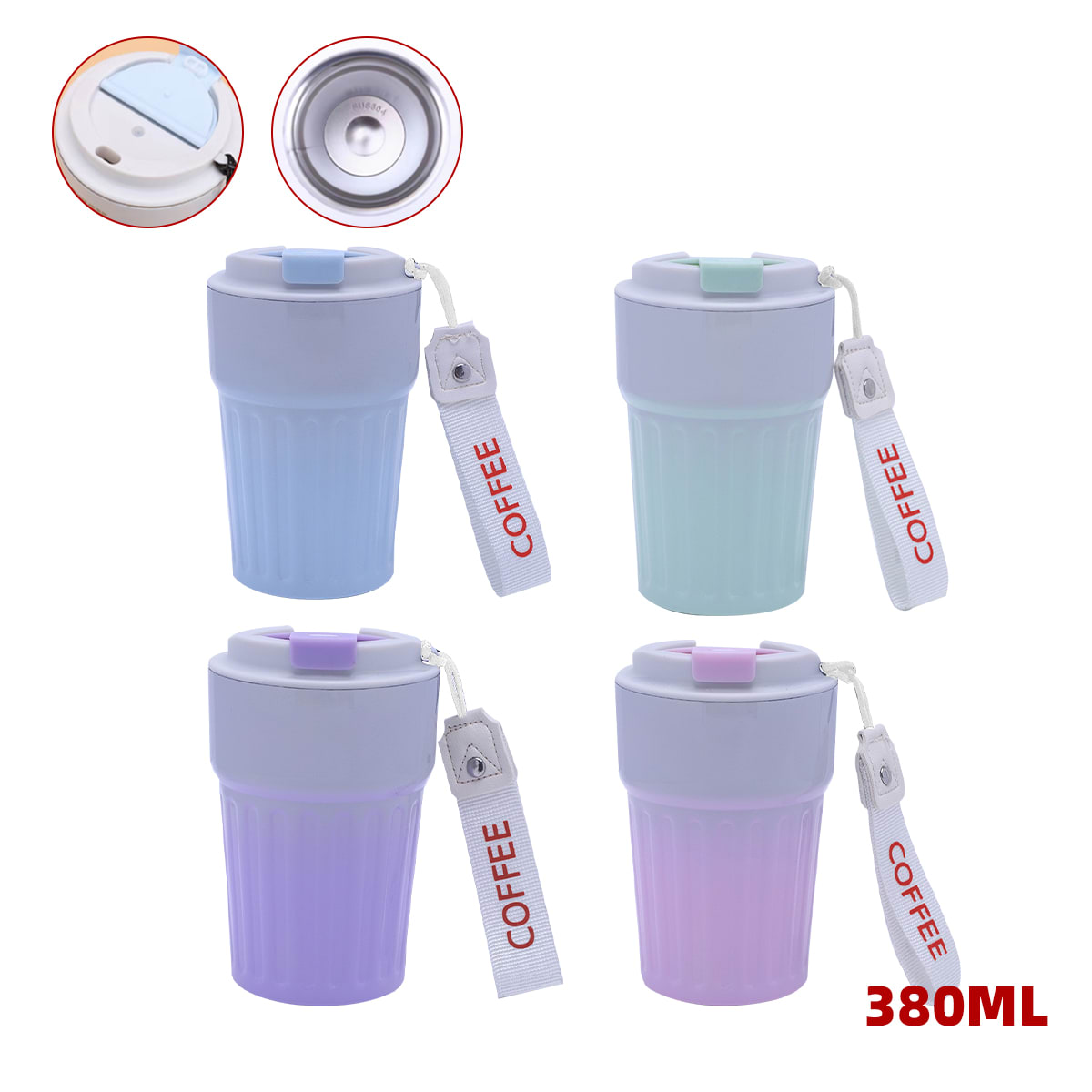 TERMO PARA AGUA CALIENTE INOXIDABLE  380ML | 12 UNID 0