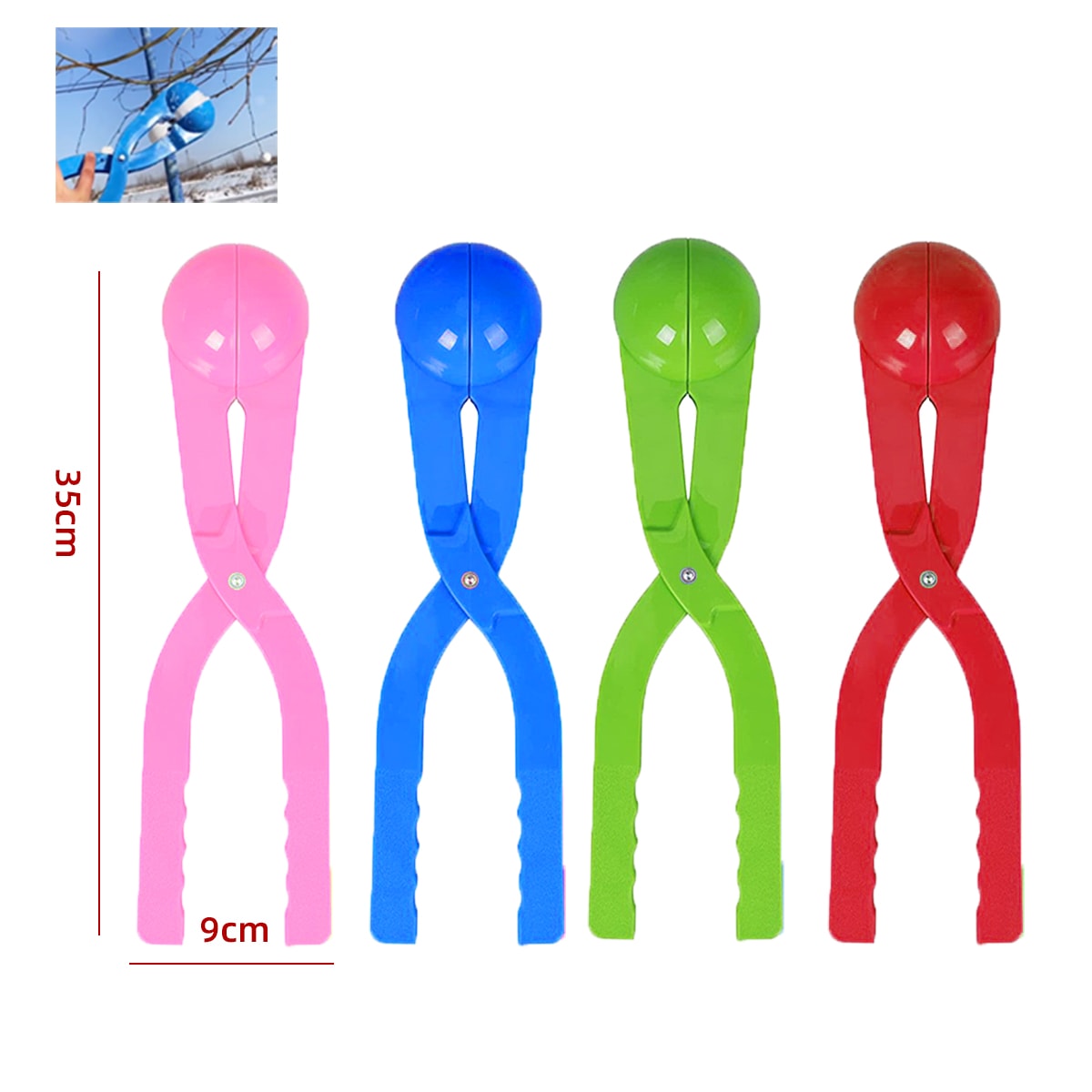 PINZA PARA HACER BOLAS DE NIEVE 35X10CM | 12 UNID 2