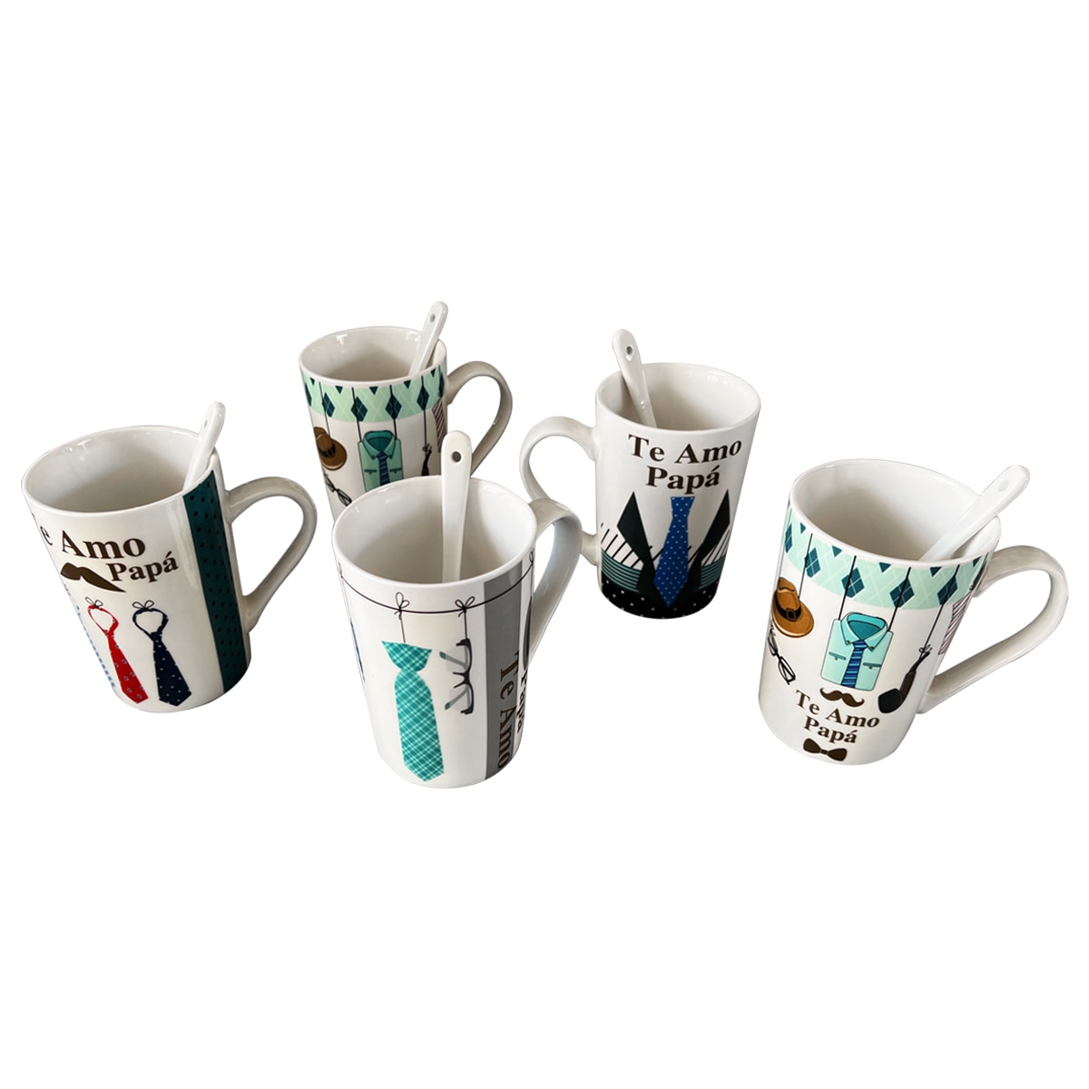 TAZA DE CERAMICA DIA DEL PADRE CON CUCHARITA 400ML | 12 UNID 0