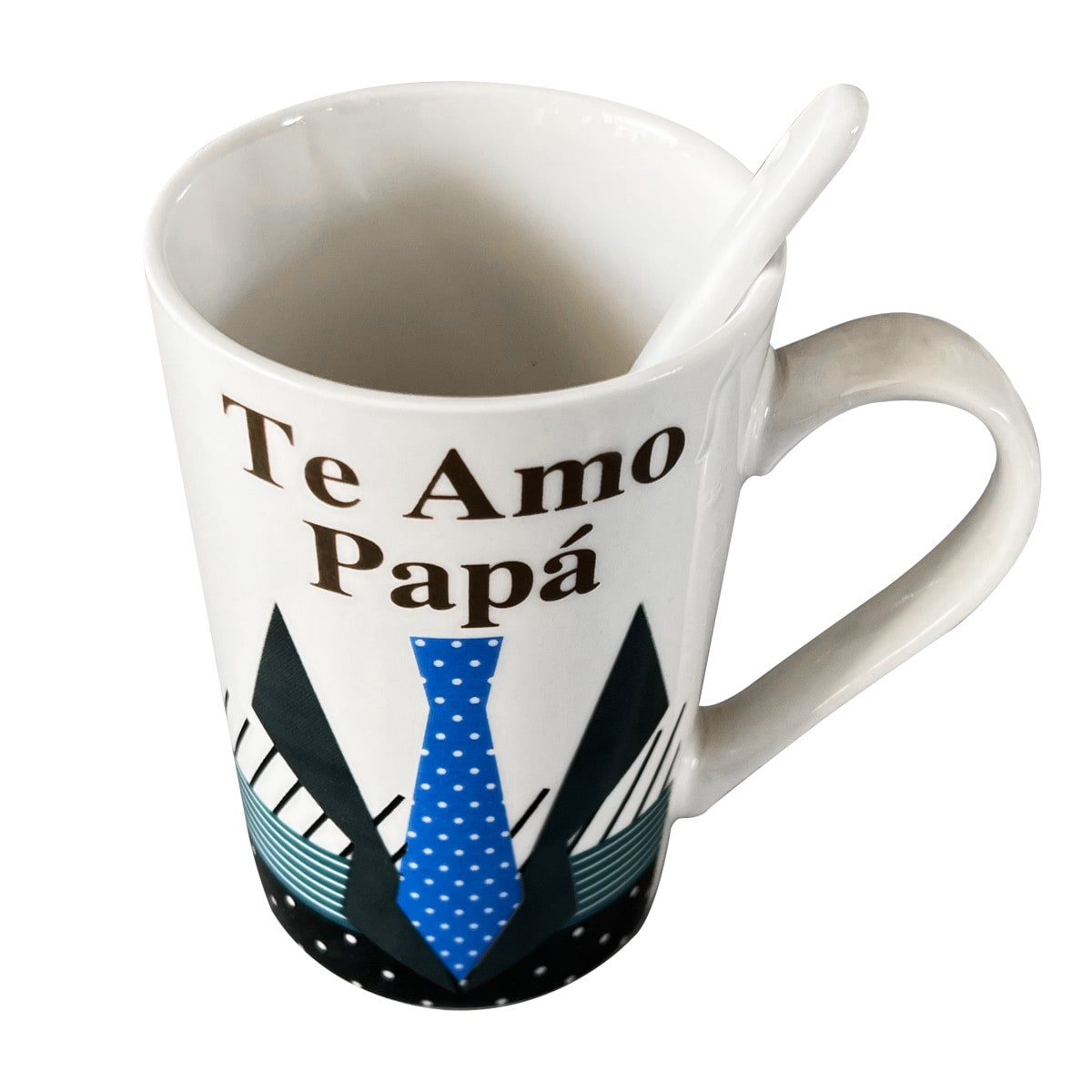 TAZA DE CERAMICA DIA DEL PADRE CON CUCHARITA 400ML | 12 UNID2
