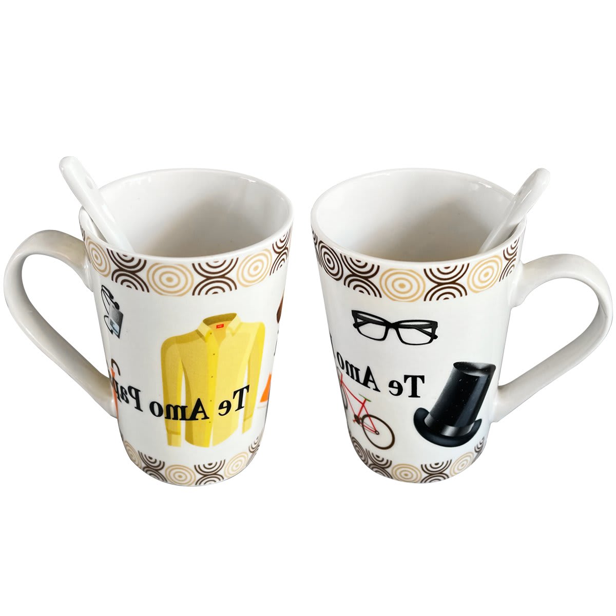 TAZA DE CERAMICA DIA DEL PADRE ESTAMPADO CON CUCHARITA 400ML | 12 UNID2