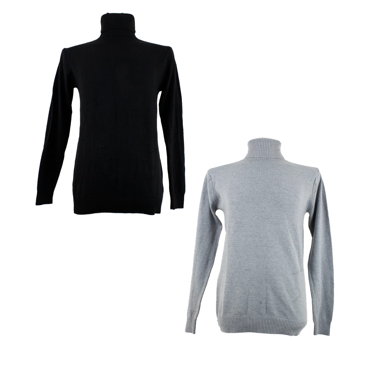 SWEATER DE HOMBRE CUELLO BEATLE NEGRO/GRIS | 1 UNIDAD 0