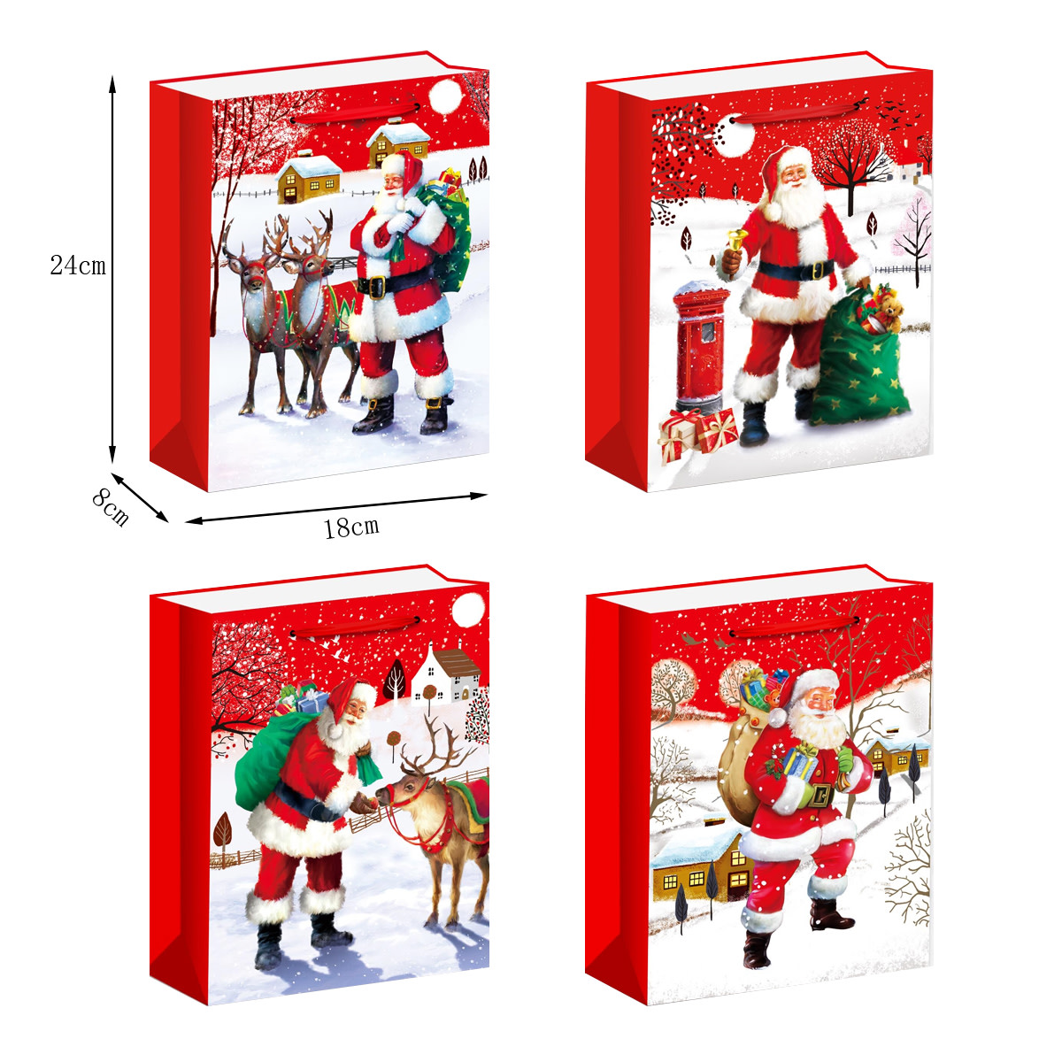 BOLSA DE REGALO NAVIDEÑO 18x8x24 CMS3