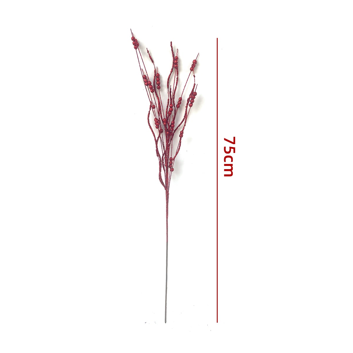 RAMA DE FLORES ARTIFICIALES NAVIDEÑAS BRILLANTES 75 CM5