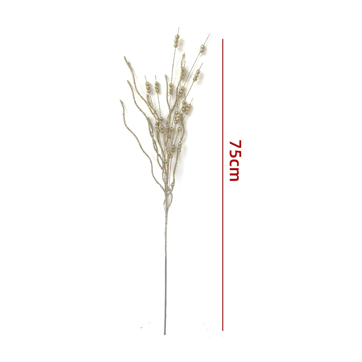 RAMA DE FLORES ARTIFICIALES NAVIDEÑAS BRILLANTES 75 CM3