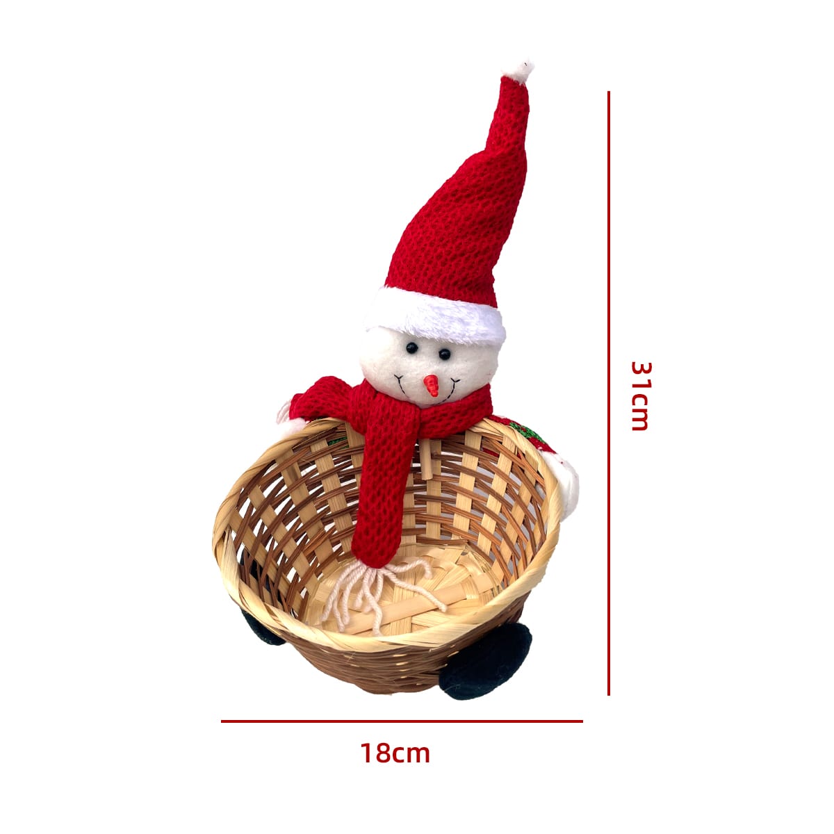 CANASTO MUÑECO DE NAVIDAD 31X18CM2