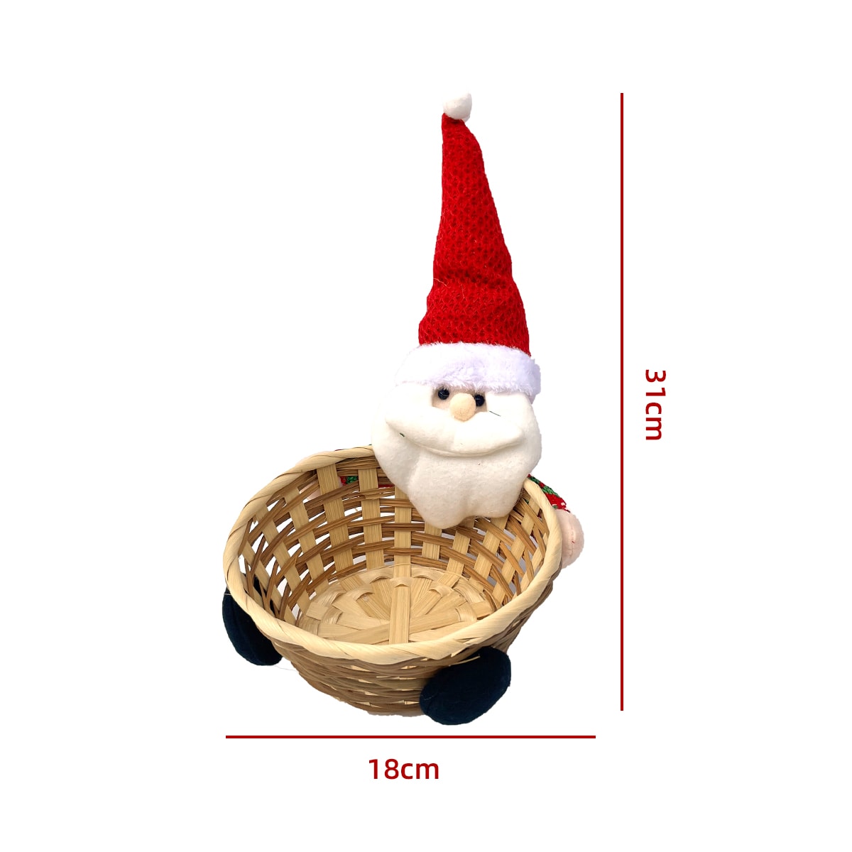 CANASTO MUÑECO DE NAVIDAD 31X18CM3