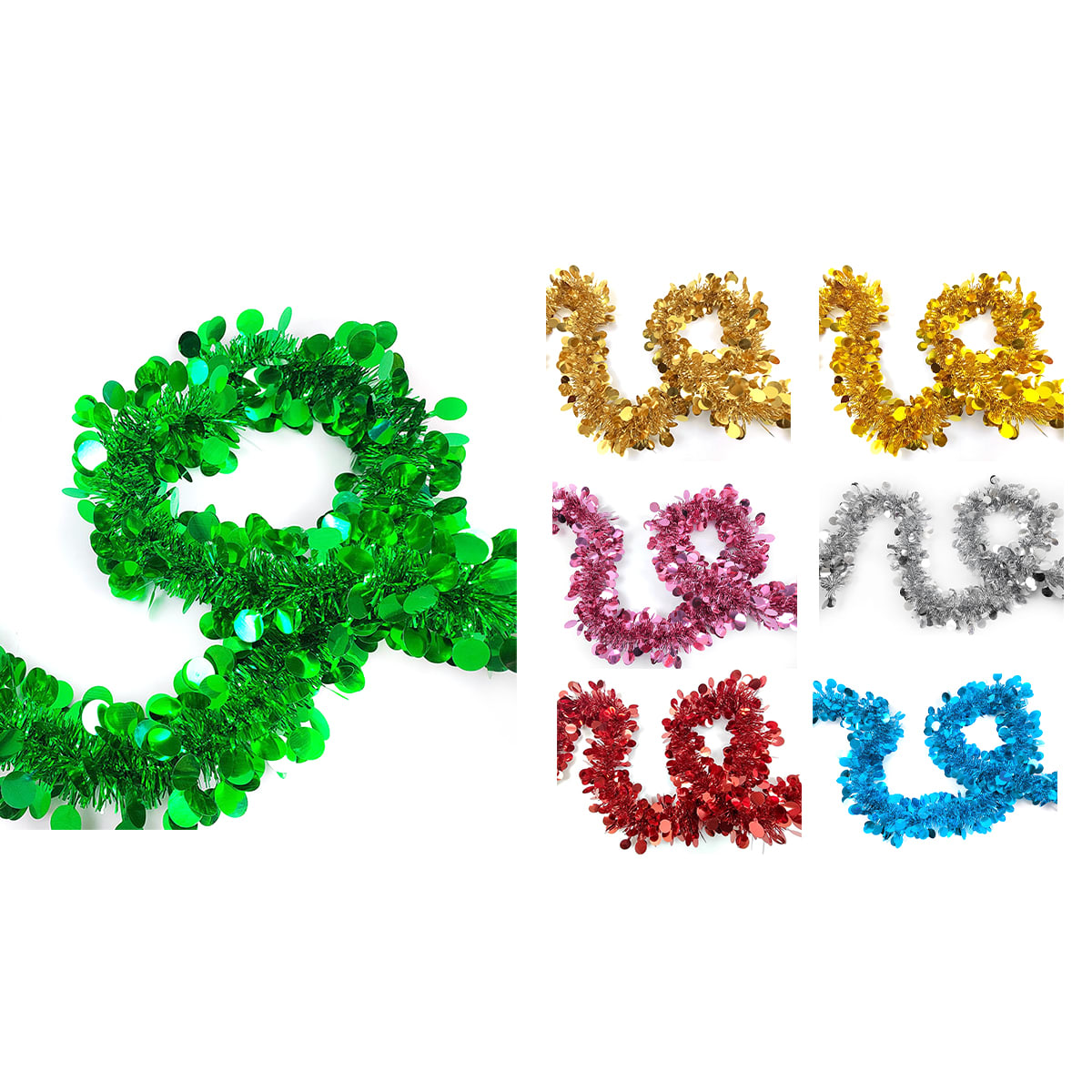 GUIRNALDA DE NAVIDAD COLORES BRILLANTES MATE 2M 0