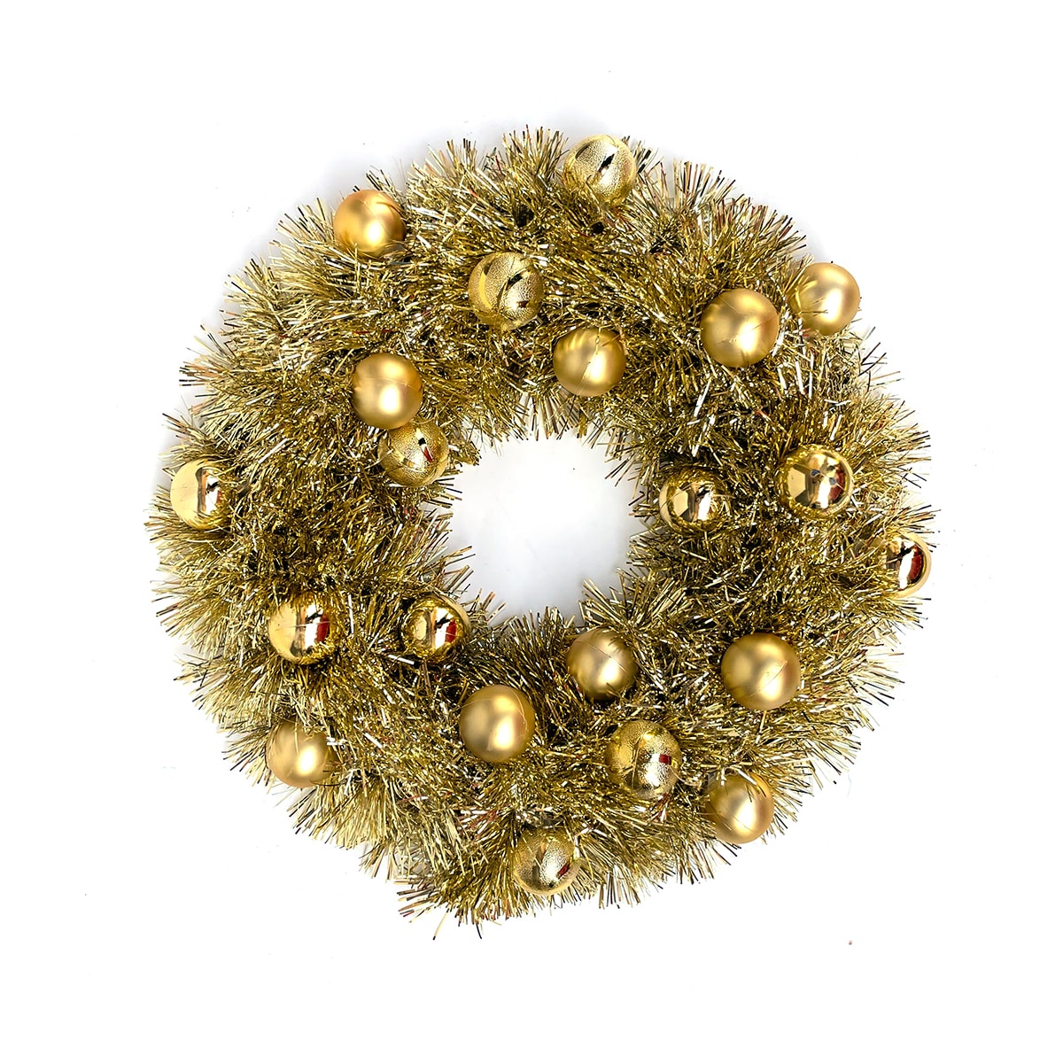 CORONA DE NAVIDAD CON PELOTAS 40CM5