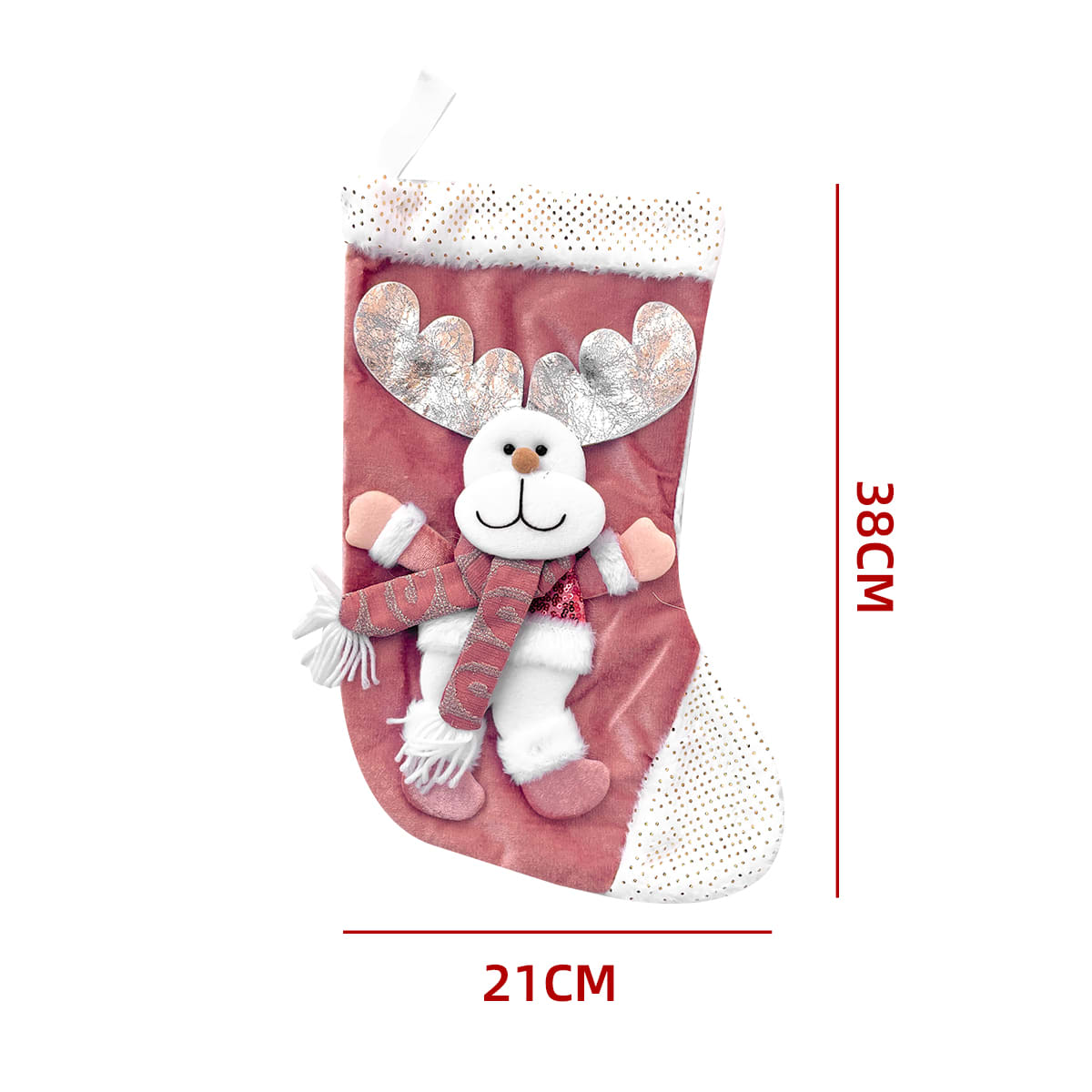 BOLSA DE NAVIDAD BOTA ROSADO 21X38CM4