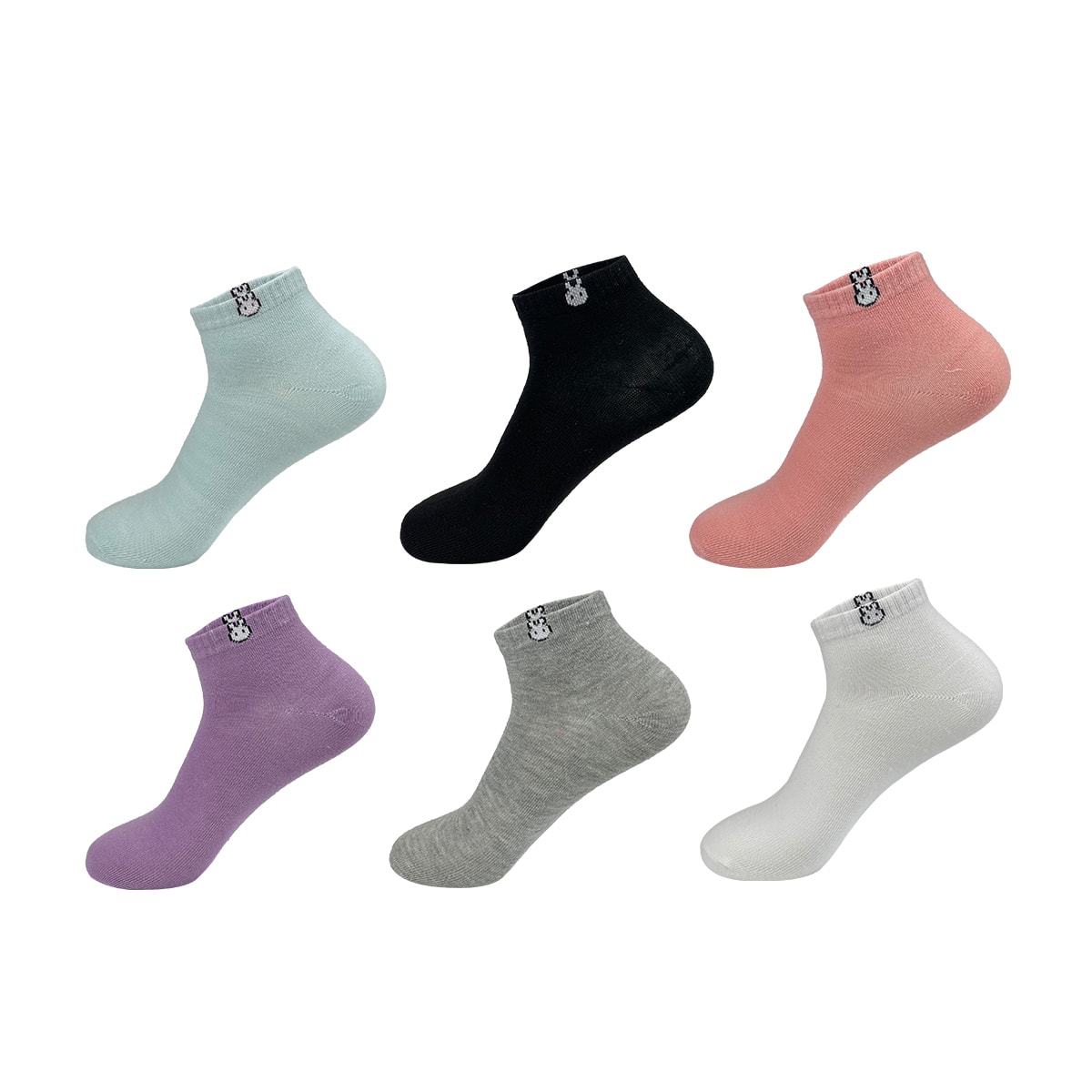 CALCETINES DE NIÑA CORTE TOBILLO LISO CONEJO 3-6 AÑOS 0
