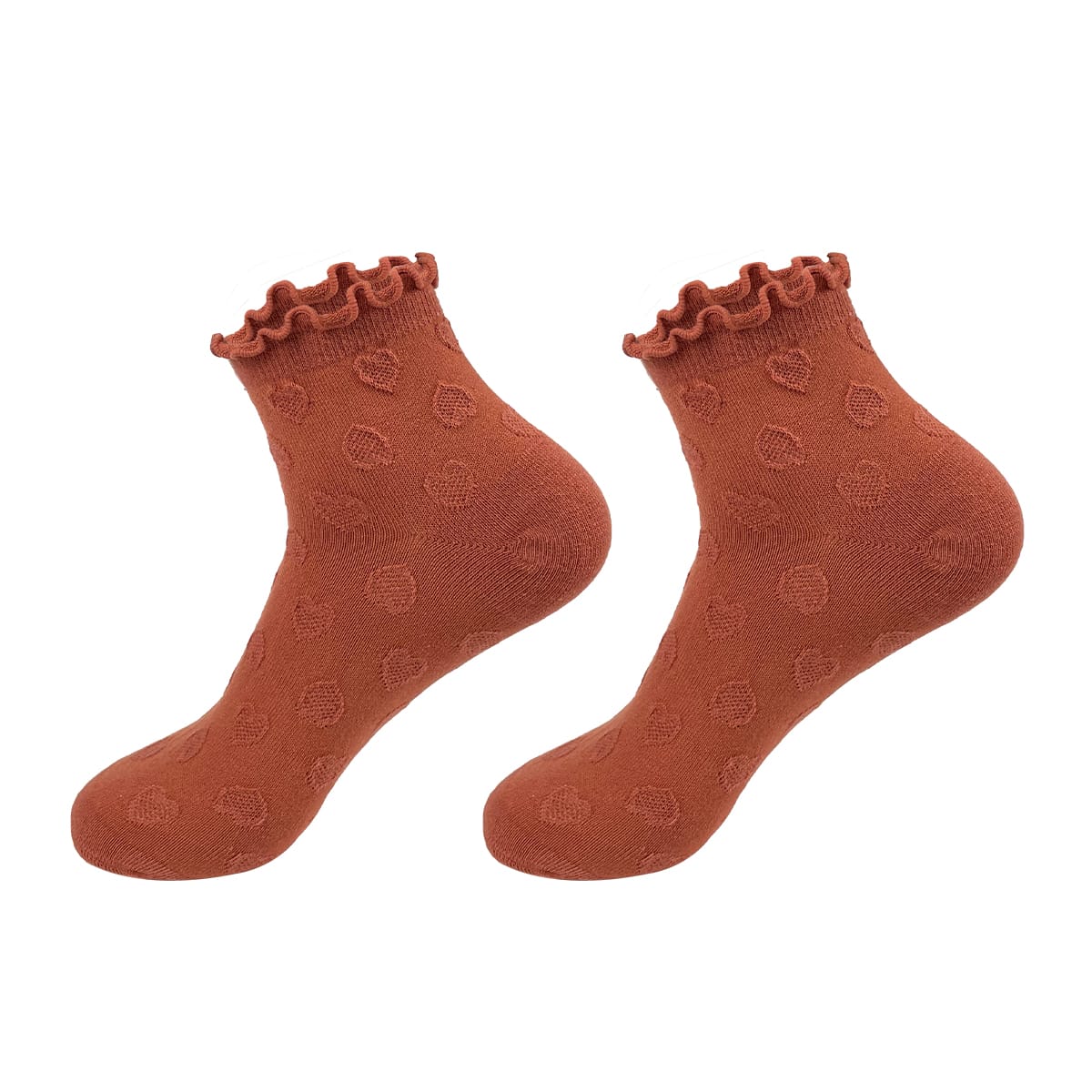 CALCETINES DE NIÑA JUVENIL CORTE MEDIO CORAZONES  13-164