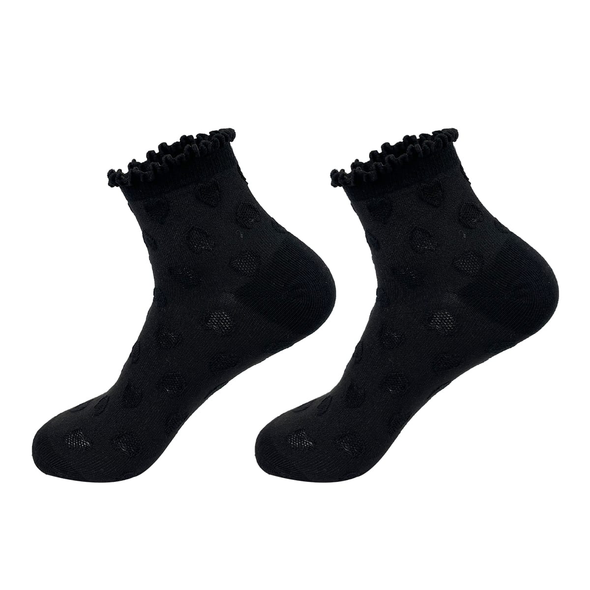 CALCETINES DE NIÑA JUVENIL CORTE MEDIO CORAZONES  13-166