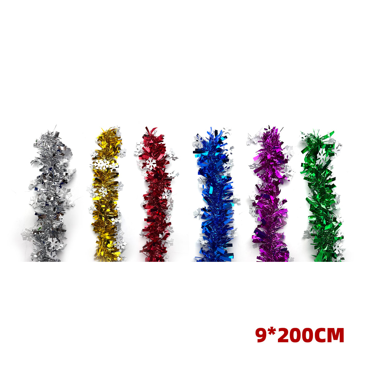 Guirnalda de navidad colores con decoración 9X2M1