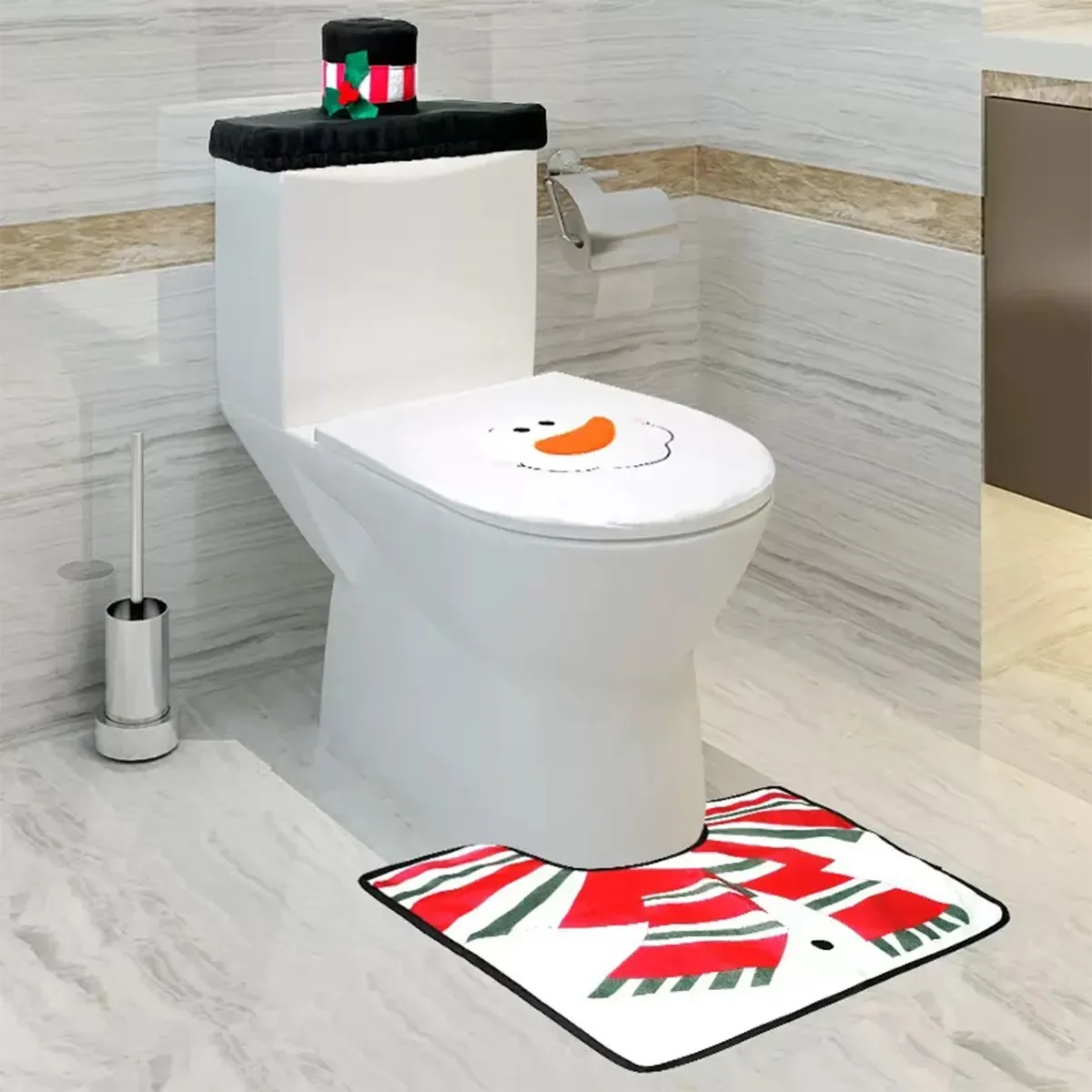 SET CUBRE WC NAVIDEÑO 3 PIEZAS 1