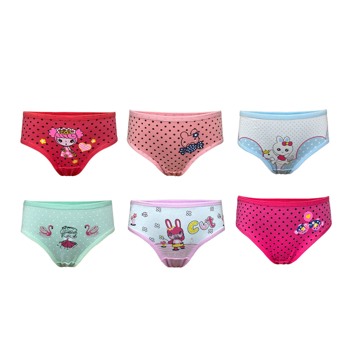 CALZON DE NIÑA CON ESTAMPADO PACK DE 3 | 12 UNID 0