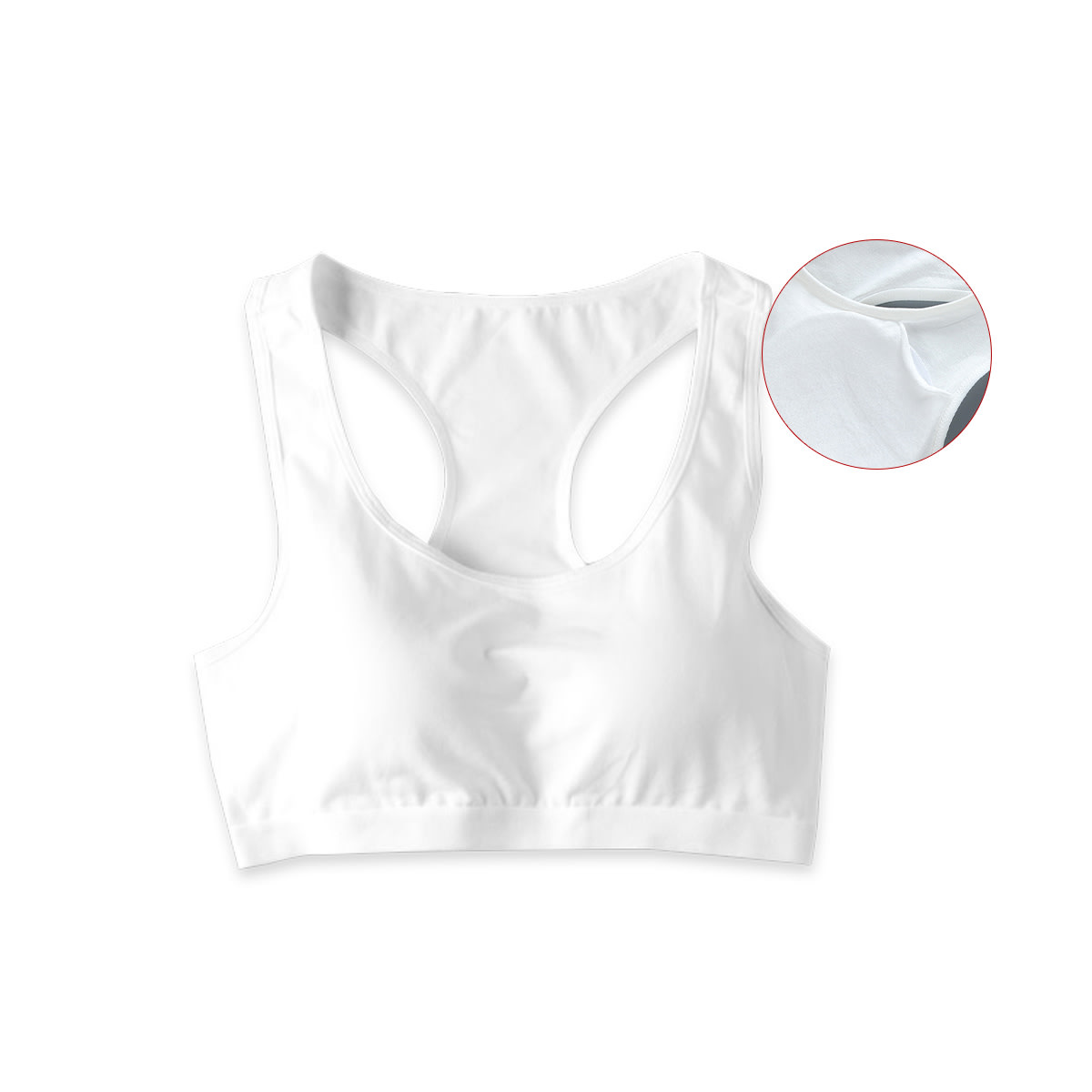 PETO CON RELLENO LISO COLOR BLANCO JUVENIL NIÑA2