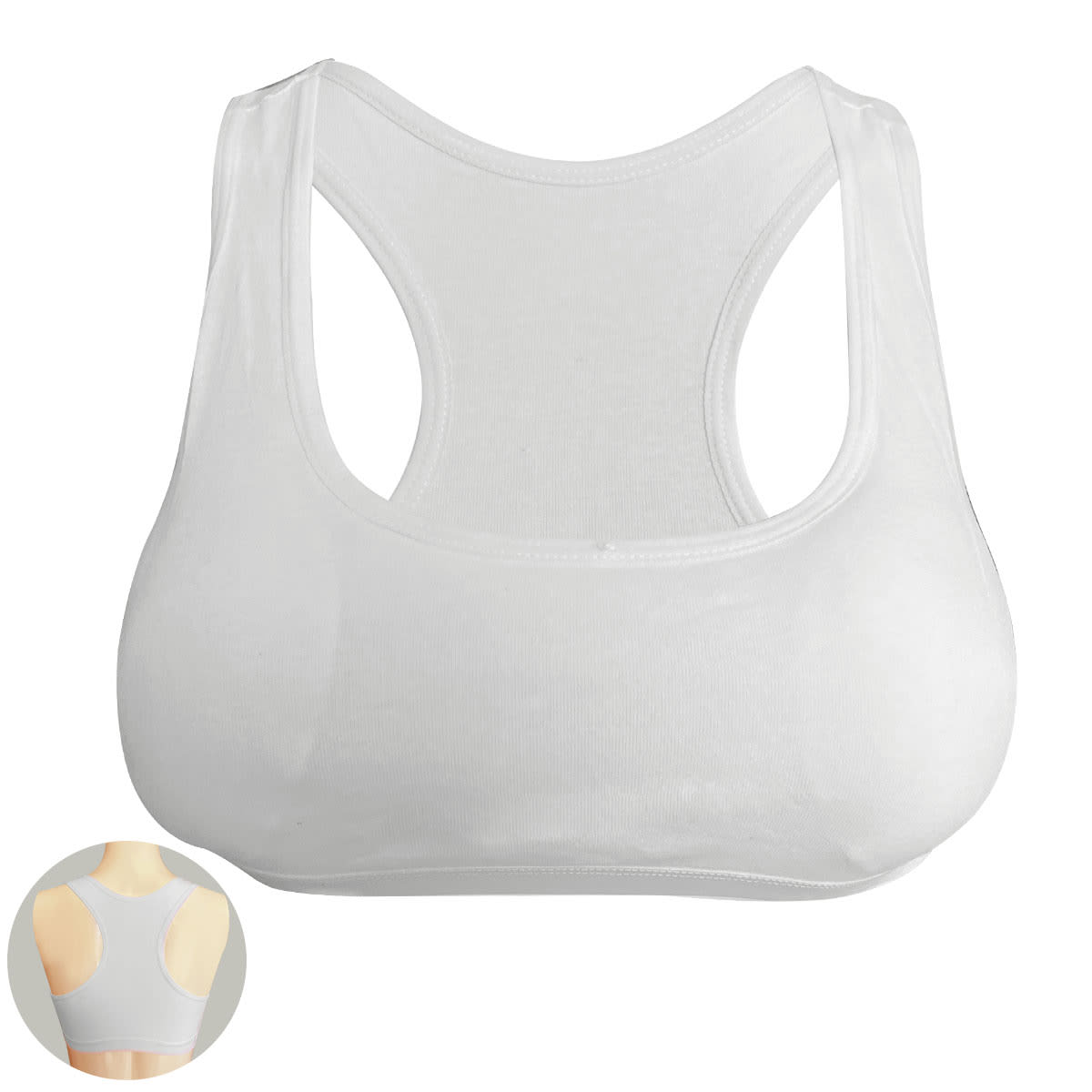 PETO CON RELLENO LISO COLOR BLANCO JUVENIL NIÑA 0