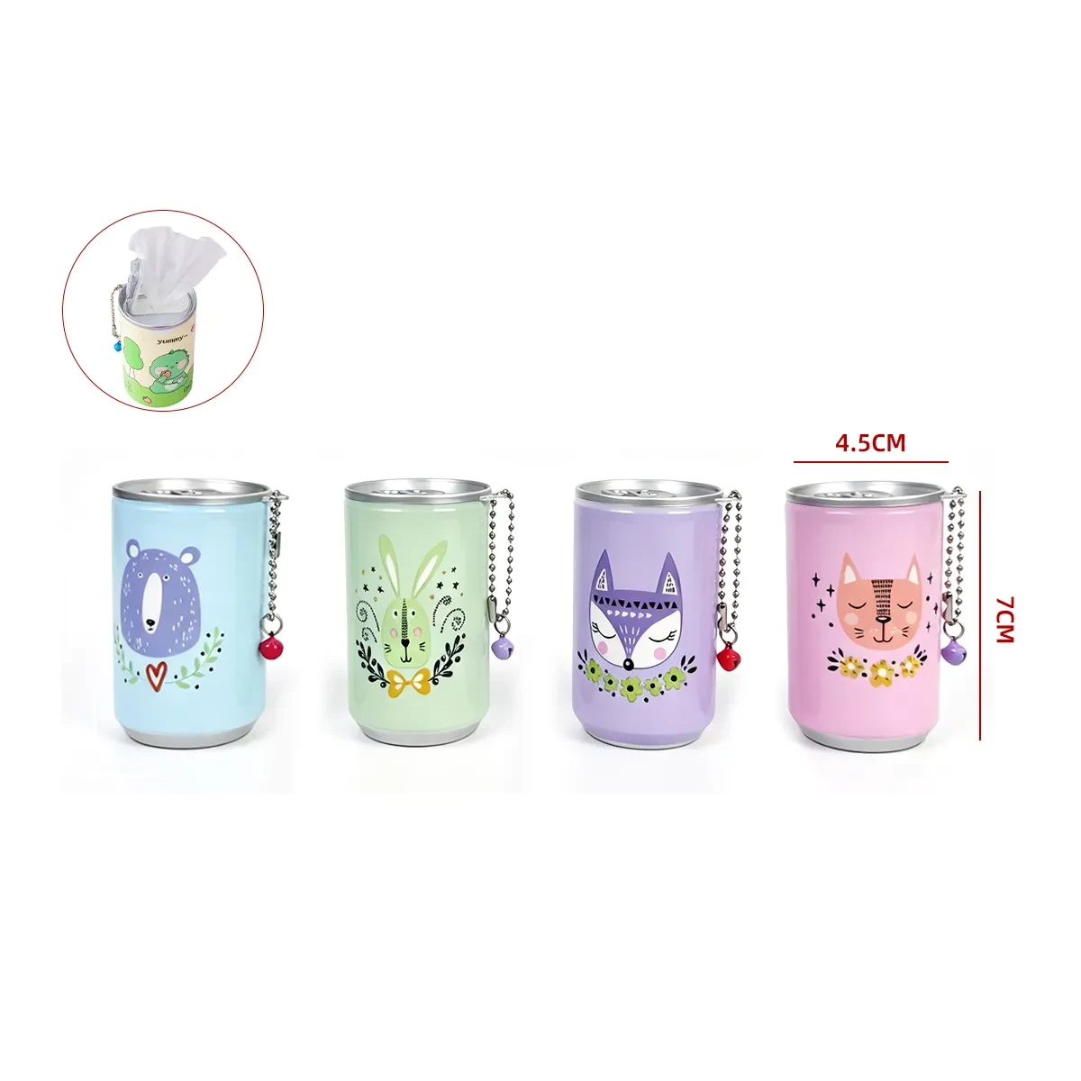 LATA DE PAÑUELITOS HUMEDOS 30 PCS 7X4.5CM - DISEÑO PLUMITAS6
