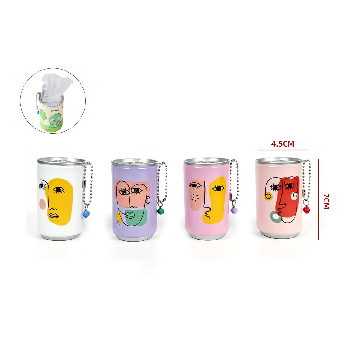 LATA DE PAÑUELITOS HUMEDOS 30 PCS 7X4.5CM - DISEÑO PLUMITAS2
