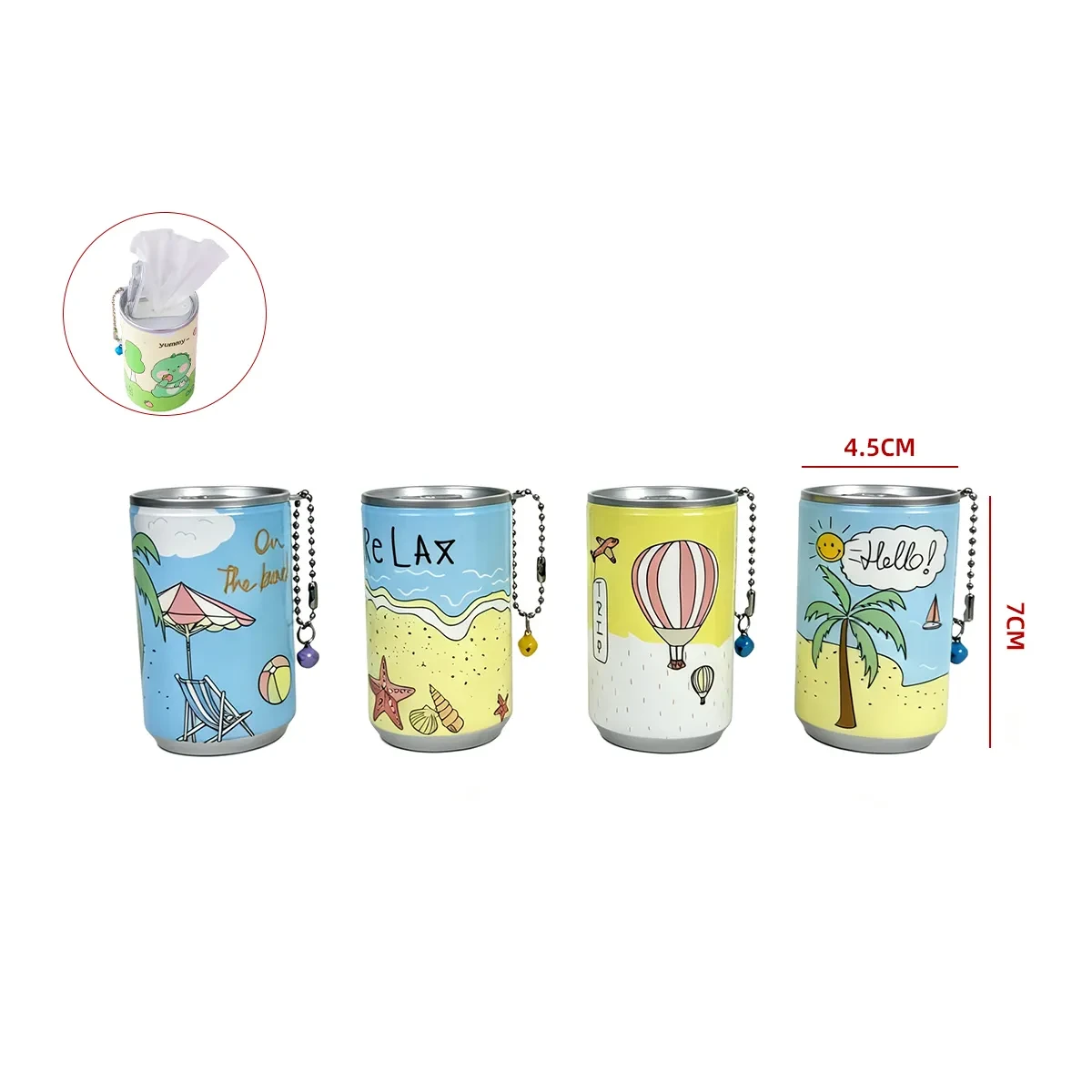 LATA DE PAÑUELITOS HUMEDOS 30 PCS 7X4.5CM - DISEÑO PLUMITAS3
