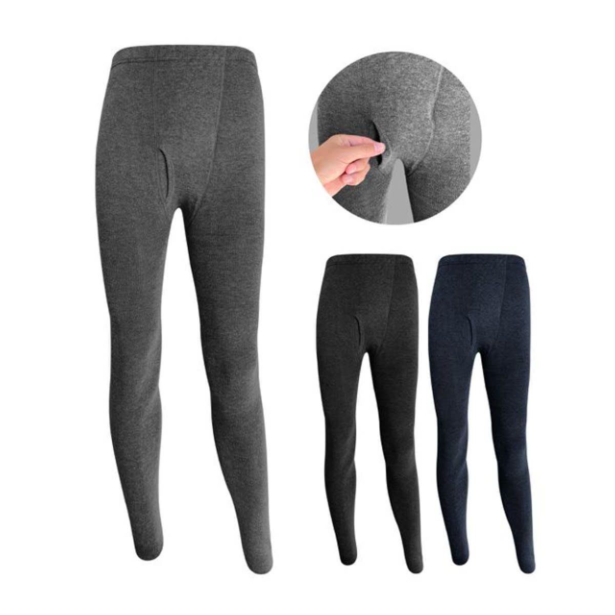 CALZA DE HOMBRE POLAR-LANA COLOR NEGRO/AZUL/GRIS TALLA M/XL | 12 UNID1