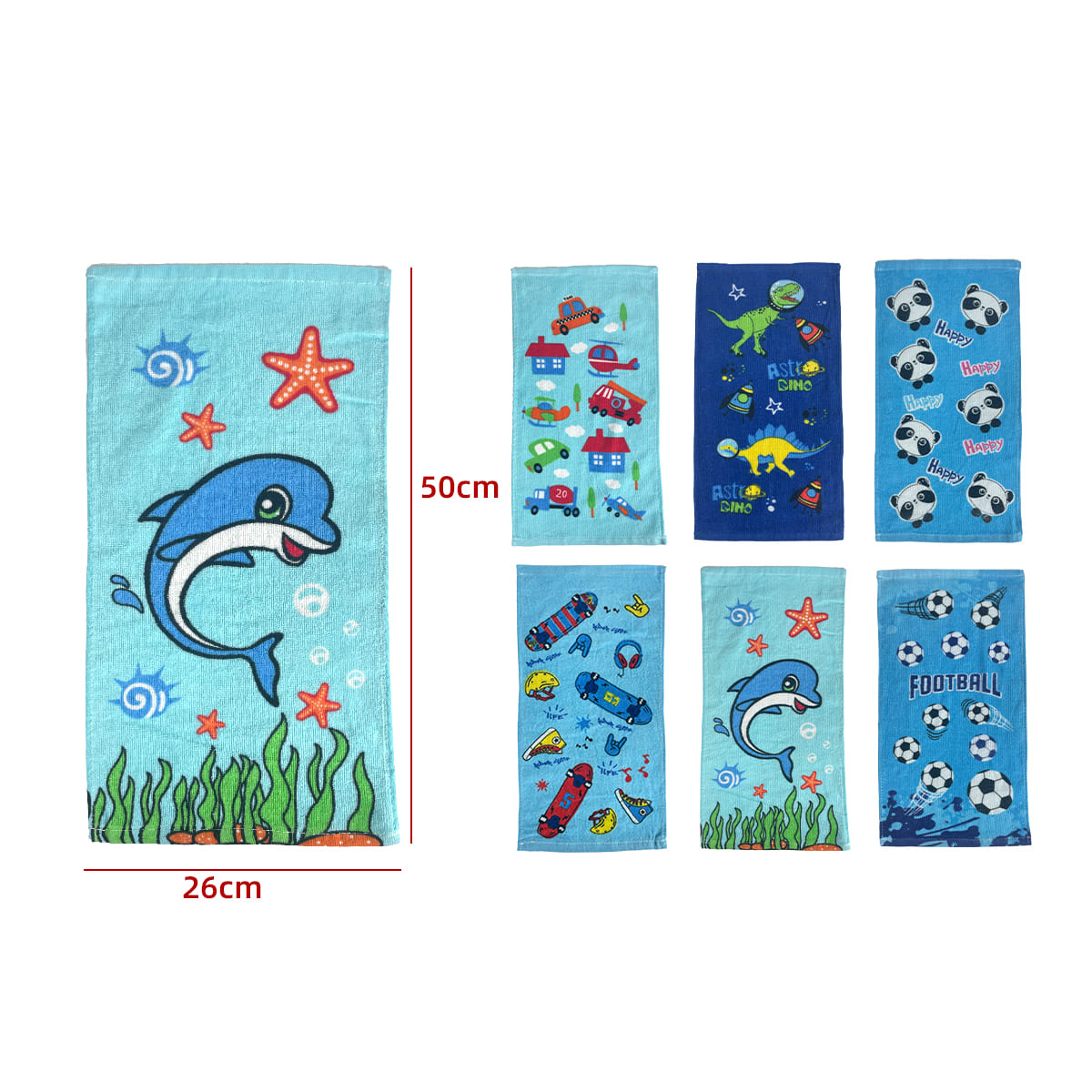 TOALLA DE NIÑO PARVULO  50X27CM | 12 UNID2