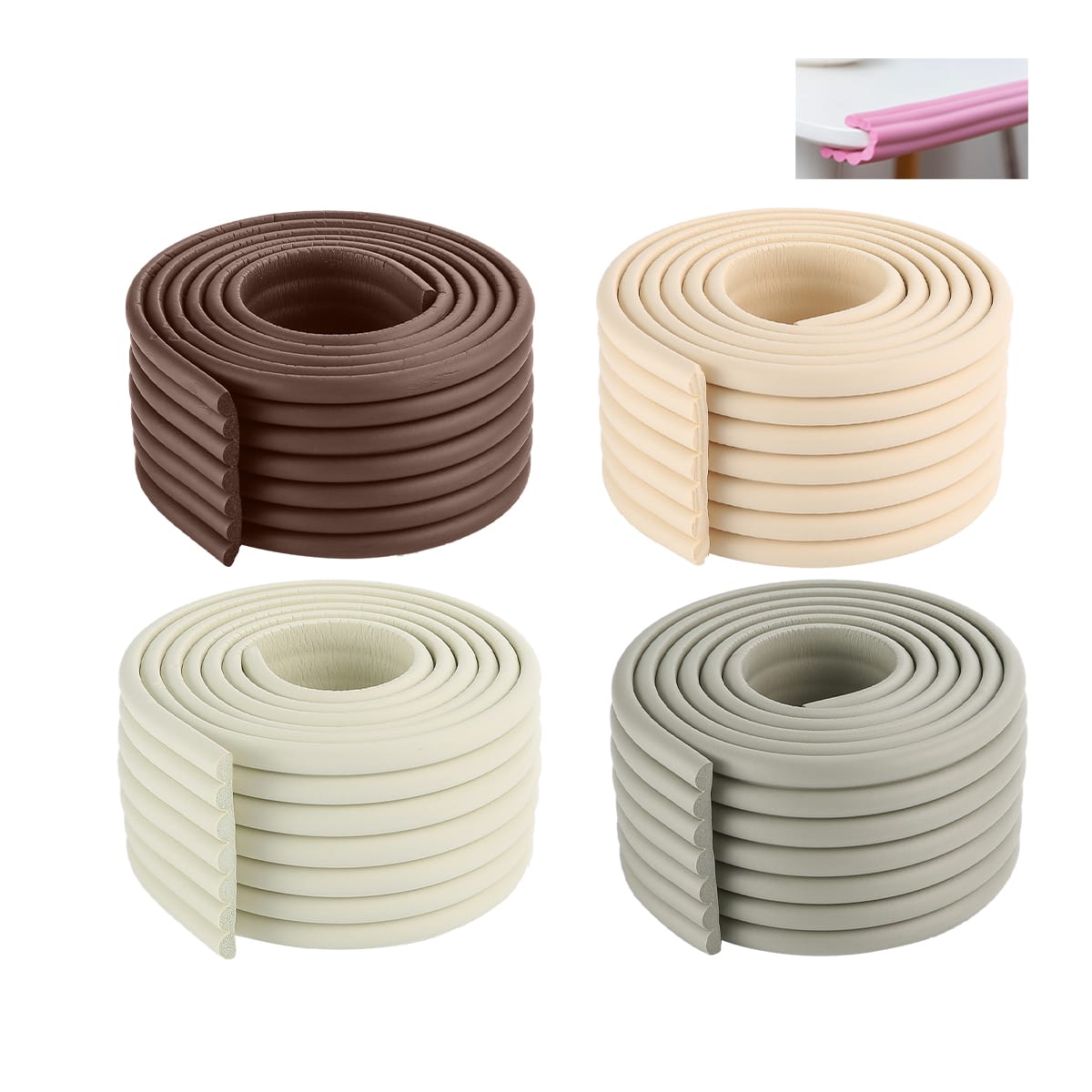 BURLETE PROTECTOR PARA BORDES GOMA 8X0.8X200CM |12 UNID 0