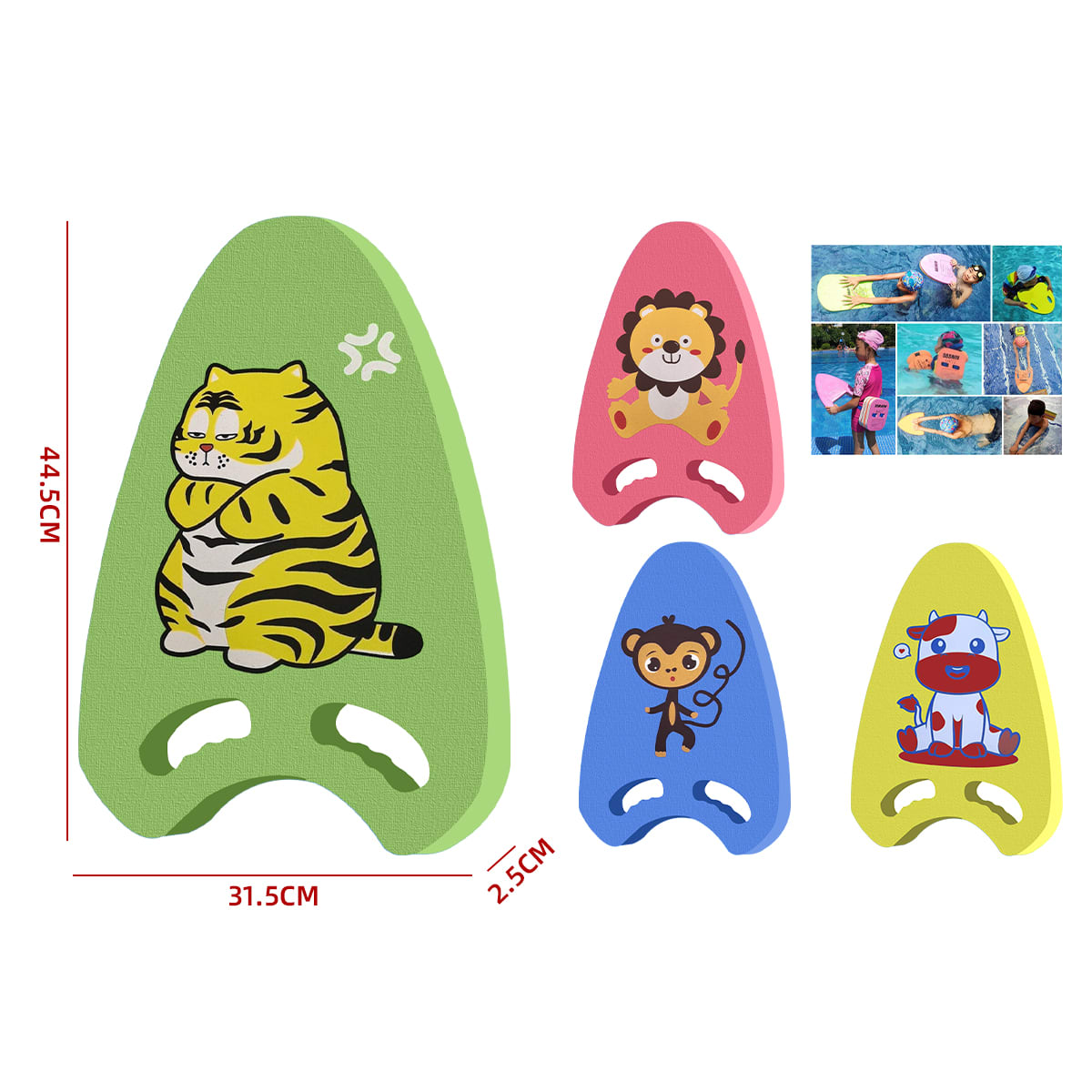 TABLA DE NATACION INFANTIL GOMA EVA 31.5X2.5X44.5CM 1