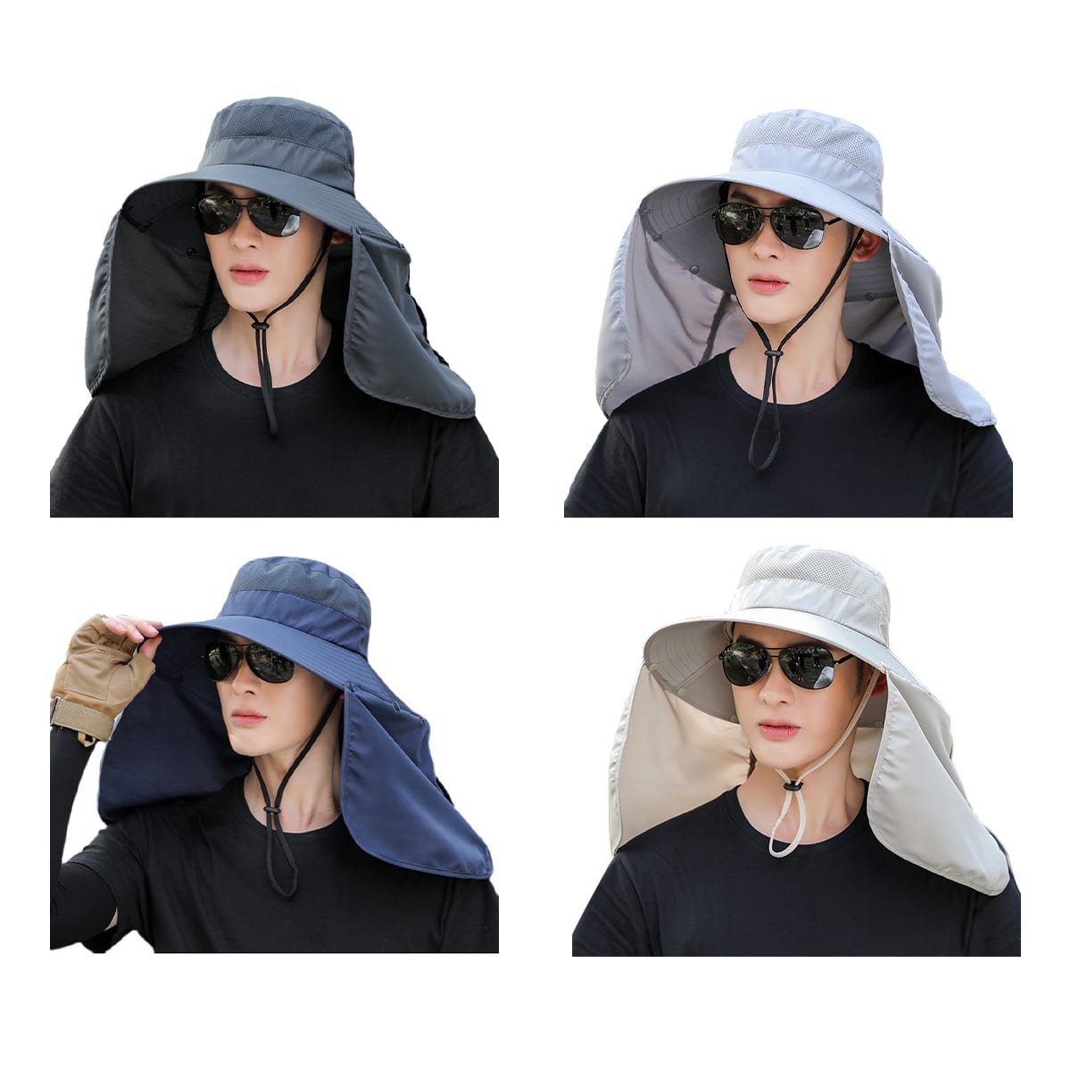 SOMBRERO DE HOMBRE LISO CUBRE CUELLO  57CM 0