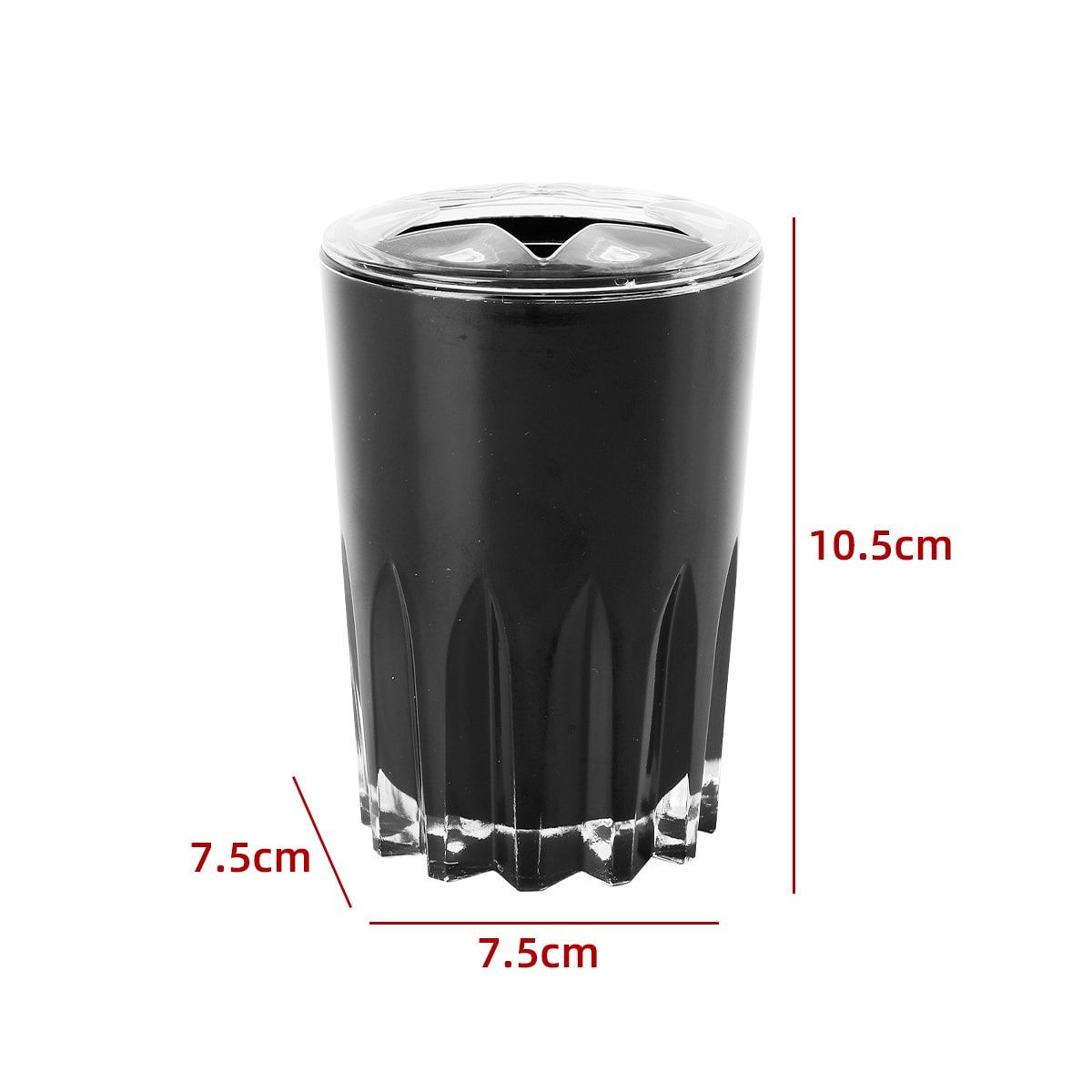 PORTA CEPILLO DE DIENTE NEGRO 10.7X7.5X7.5CM 0