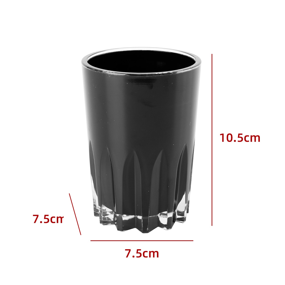 VASO DE BAÑO NEGRO 10.5X7.5X7.5CM 2