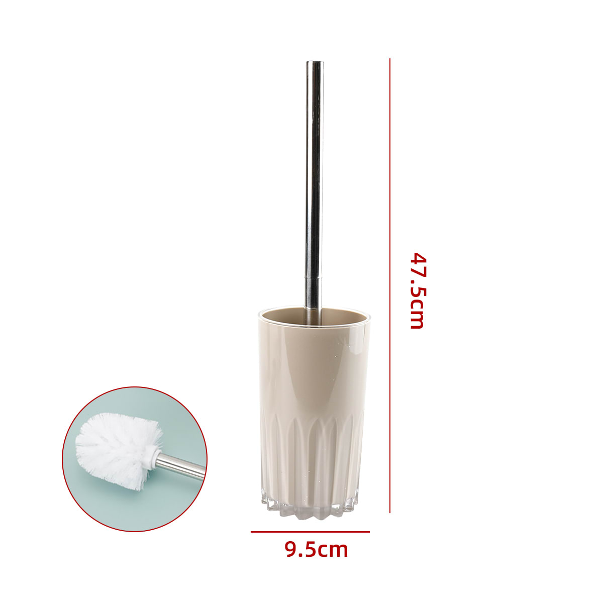 ESCOBILLERO BEIGE 47.5X9.5X8.5CM 0