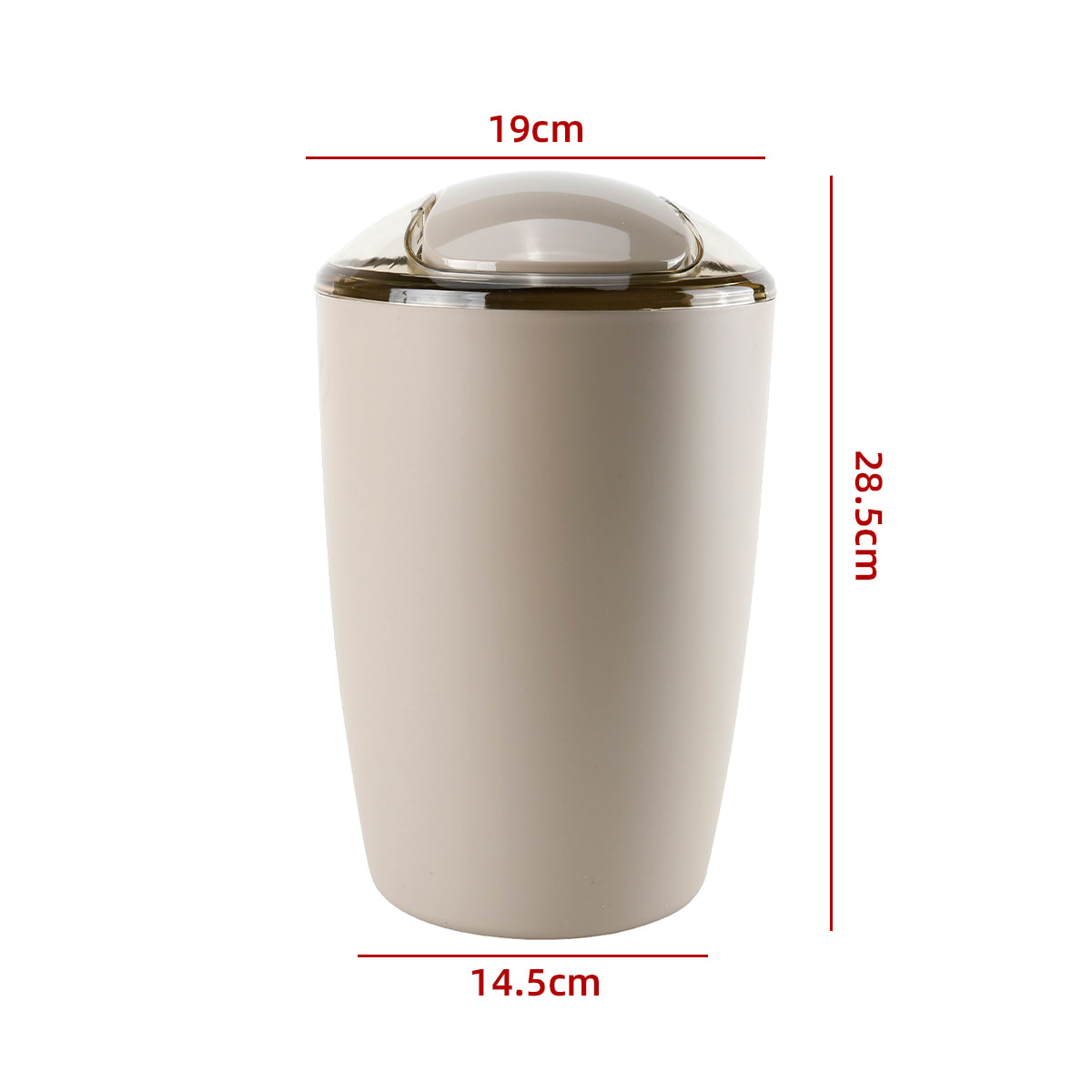 PAPELERO BEIGE CON TAPA 28.5X19X14.5CM 0