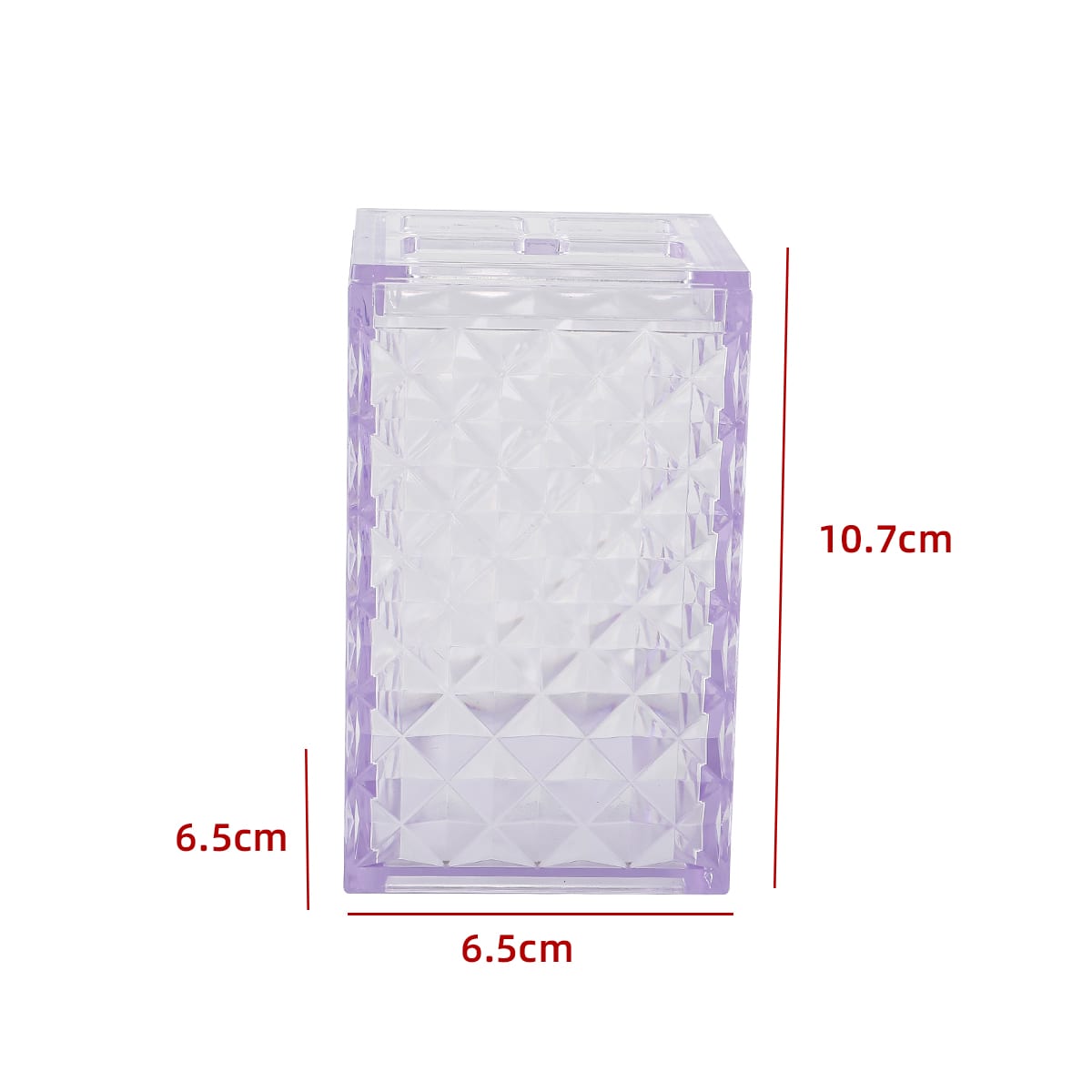 PORTA CEPILLO DE DIENTE LILA 10.7X6.5X6.5CM 0
