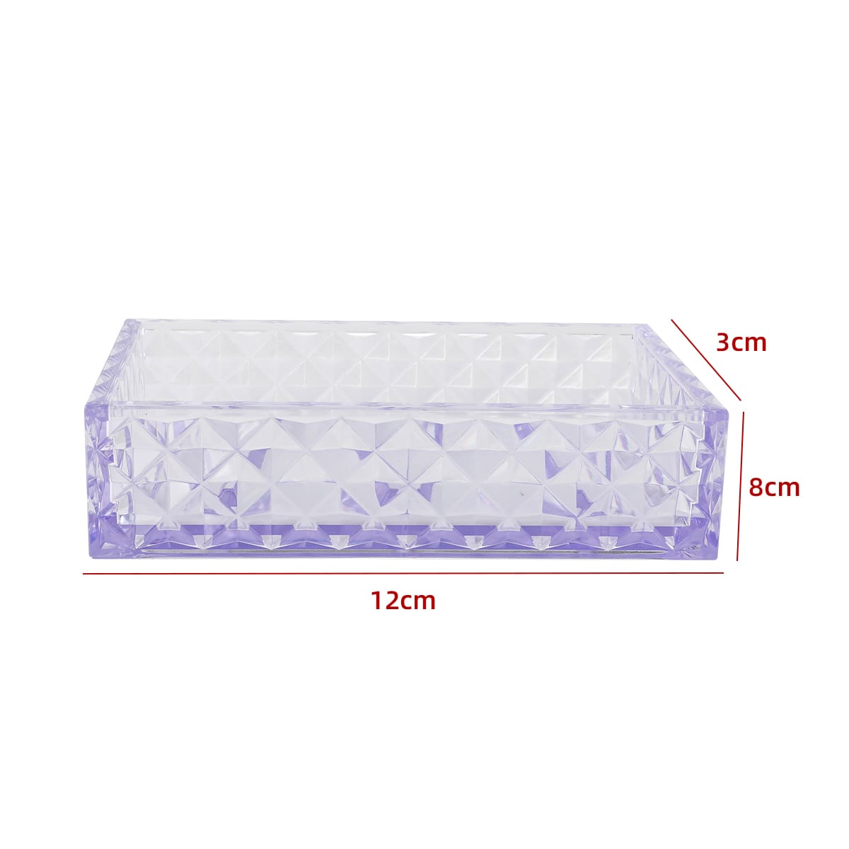 JABONERA TRANSPARENTE LILA 12X8X3CM  0