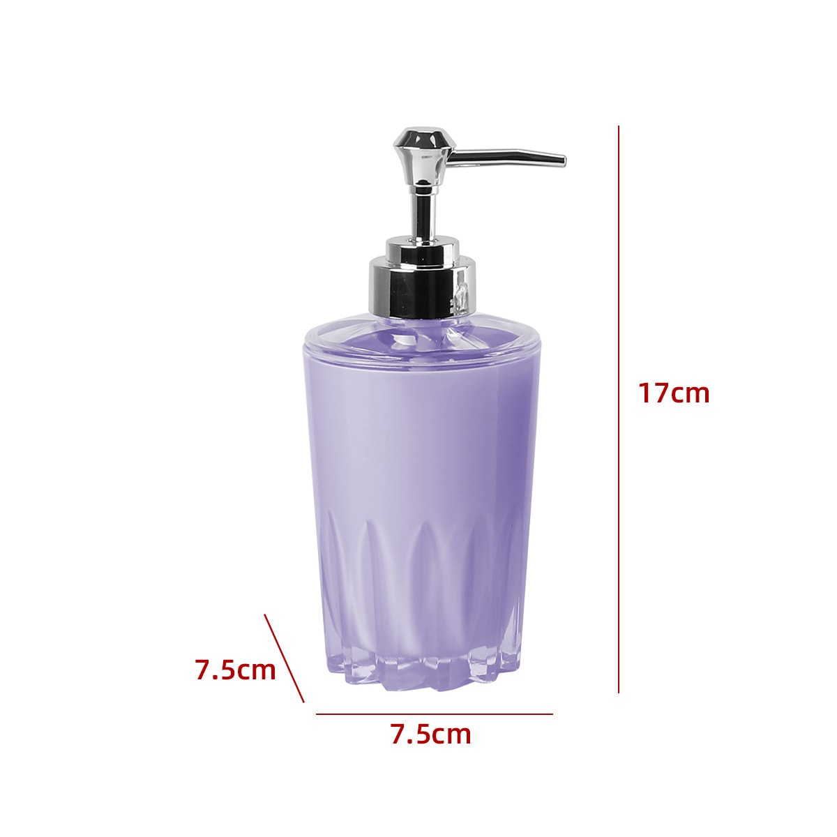 DISPENSADOR DE JABON LILA 17X7.5X7.5CM  0